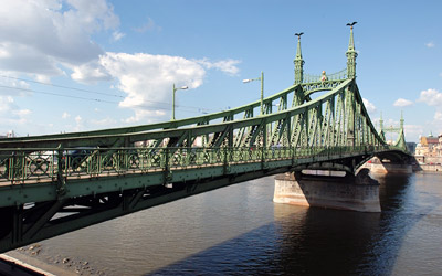 Liberty Bridge is the shortest bridge of Budapest